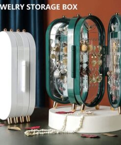 screen-folding-jewelry-box-jewelry-cabinet-organizer-with-mirror-random-color - 3